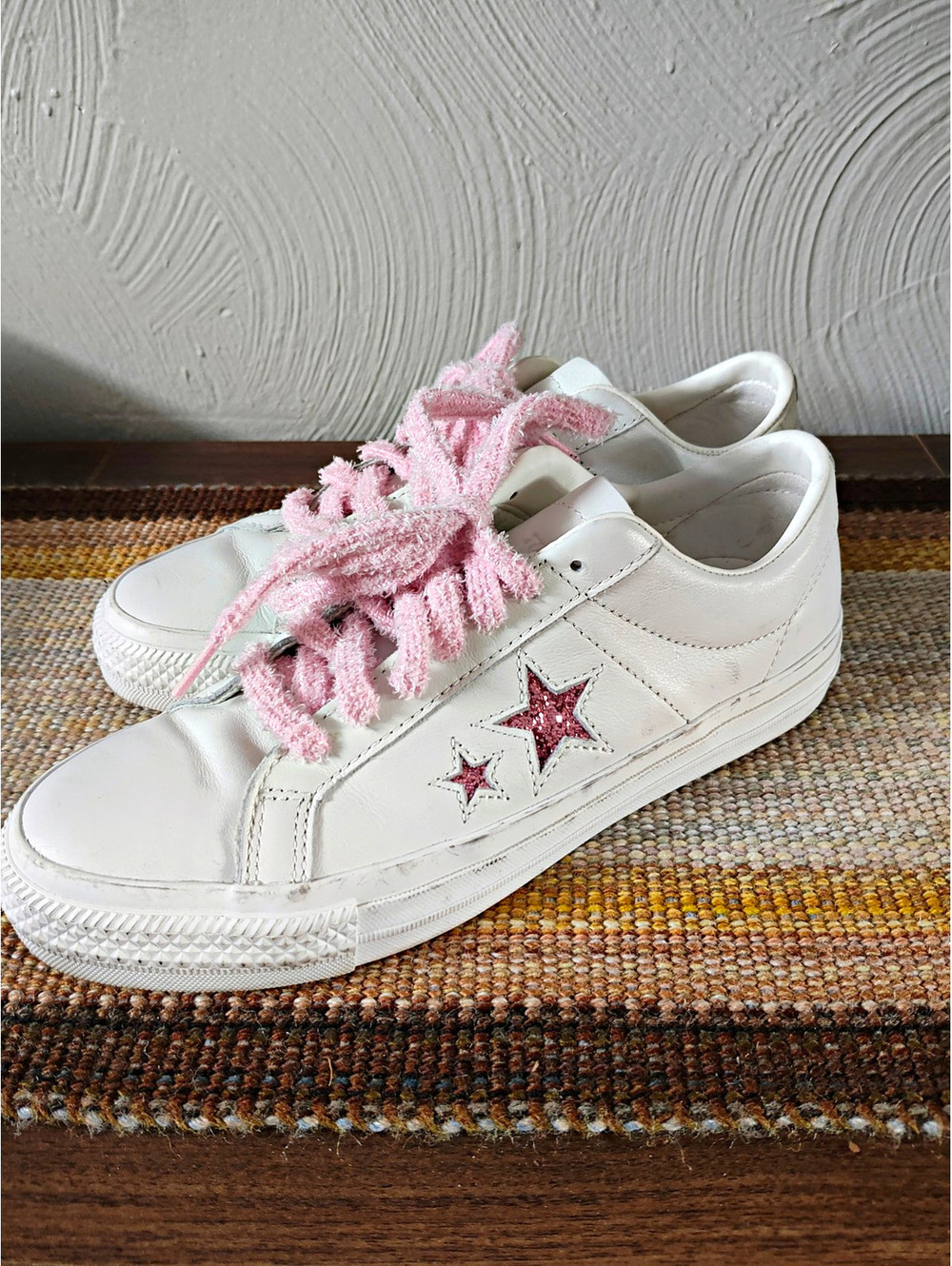 Converse Turnstile One Star Pro Low Womens US 9 White/Pink A08655C